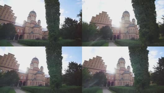 切尔尼夫茨国立大学校园景观高清在线视频素材下载