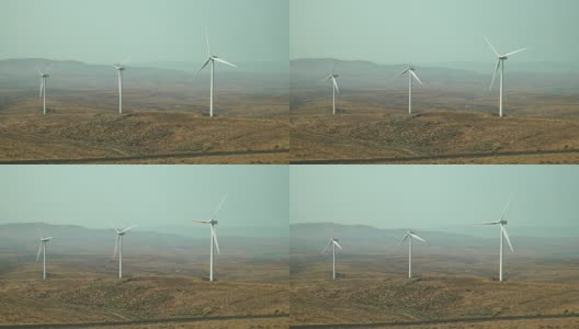 风力涡轮机，翻滚山WA，美国4K。UHD高清在线视频素材下载