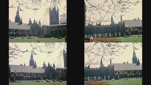 伦敦议会广场的大本钟高清在线视频素材下载
