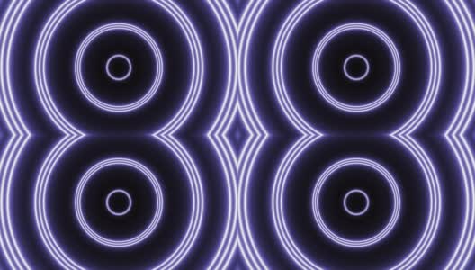一组紫色霓虹圆抽象未来的隧道飞行动画。无缝循环运动图形背景高清在线视频素材下载