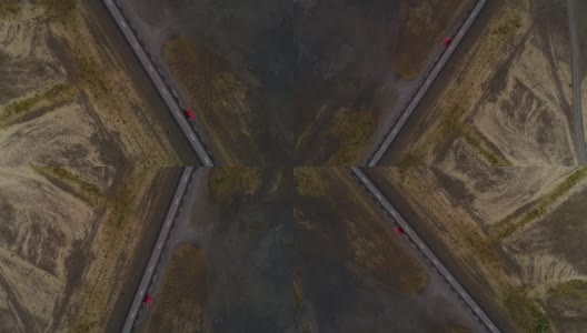 冰岛的风景和高速公路，用无人机拍摄高清在线视频素材下载