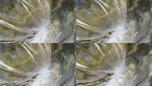 河水流淌成小瀑布，动作缓慢高清在线视频素材下载