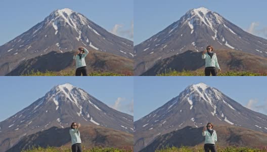 徒步旅行和生态旅游积极女士进行流Avki高清在线视频素材下载