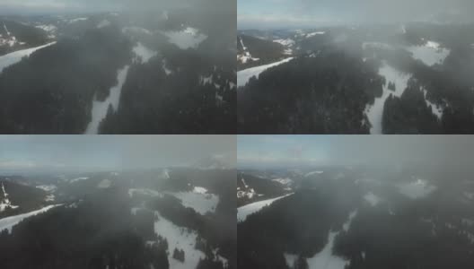 İlgaz， ılgaz山的冬季风景画面高清在线视频素材下载