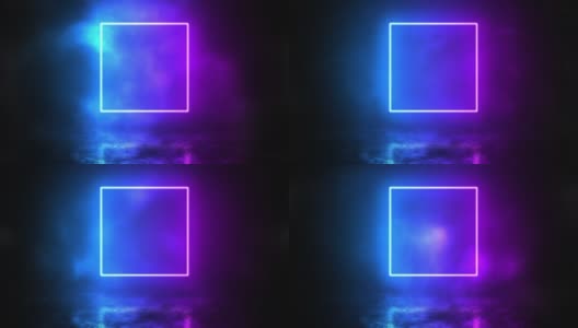 霓虹灯广场门户，明亮神秘的背景，无缝循环视频高清在线视频素材下载