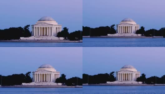 日落时分的杰斐逊纪念堂高清在线视频素材下载