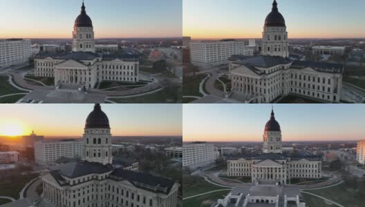 堪萨斯州托皮卡州议会大厦(Stock Drone Footage)高清在线视频素材下载