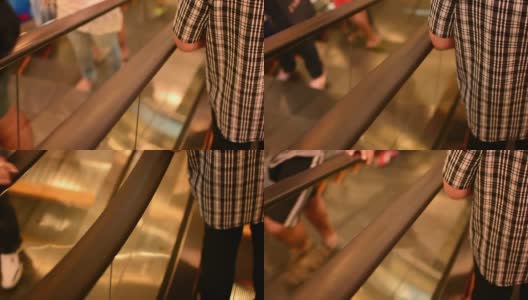 地铁站的自动扶梯高清在线视频素材下载