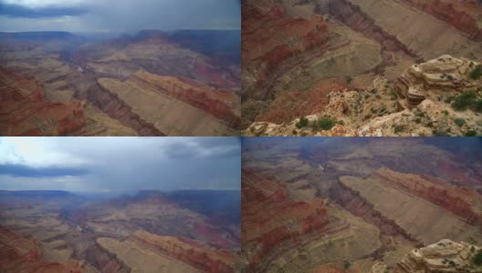 大峡谷的暴风雨和乌云。高清在线视频素材下载