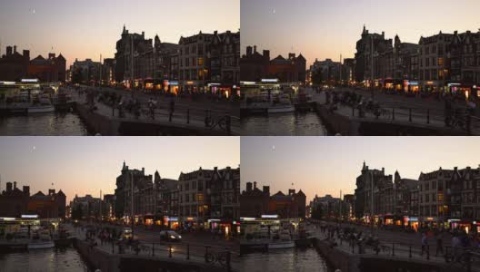 日落前的阿姆斯特丹高清在线视频素材下载