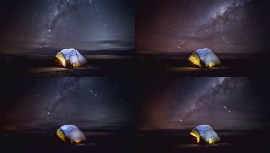 银河/时间旅行(玻利维亚Uyuni Salar De Uyuni)高清在线视频素材下载