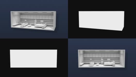 医院手术室，医务室，白色。高清在线视频素材下载