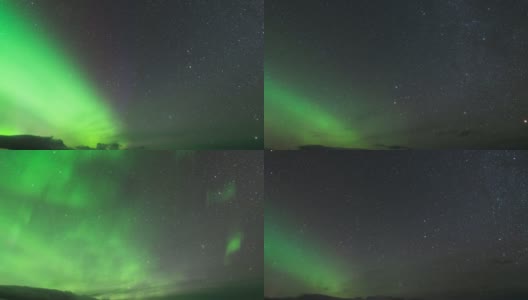 冰岛北极光的时间间隔高清在线视频素材下载