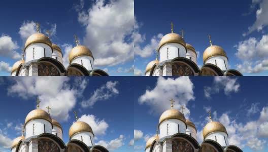 圣母升天大教堂。俄罗斯莫斯科克里姆林宫内部高清在线视频素材下载