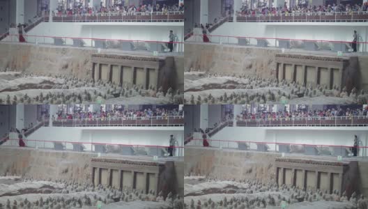 中国西安——2013年7月17日:在中国西安以外发现的兵马俑高清在线视频素材下载