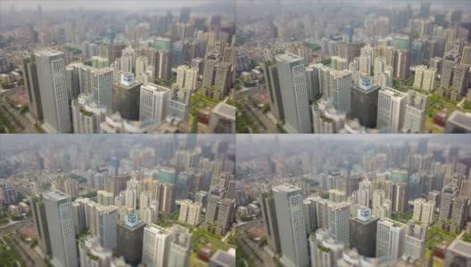 广州市景白天时间航拍全景倾斜4k中国高清在线视频素材下载