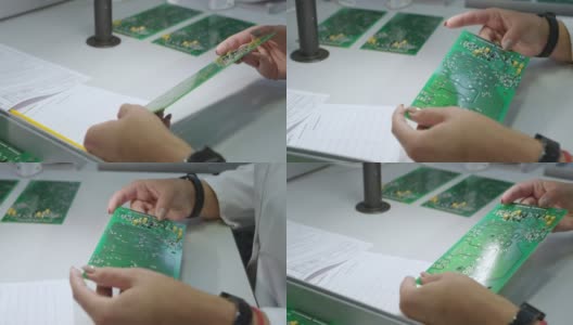 在工厂生产印刷电路板高清在线视频素材下载