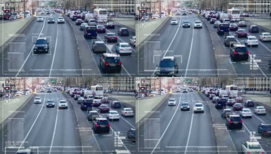 跟踪道路上的汽车高清在线视频素材下载