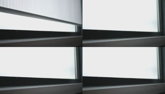 环境百叶窗从现代室内窗户打开高清在线视频素材下载