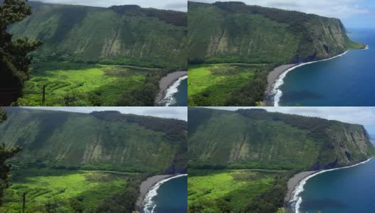夏威夷壮丽的Waipio山谷高清在线视频素材下载