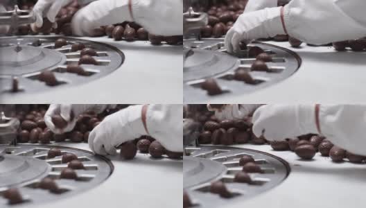 巧克力机-倒入模具高清在线视频素材下载