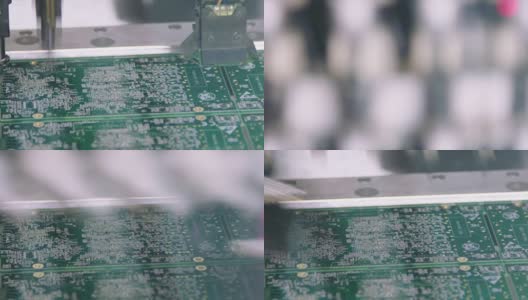 表面贴装技术(Smt)机器将元件放置在电路板上高清在线视频素材下载