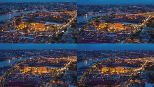 大皇宫在黄昏到夜晚的超影高清在线视频素材下载