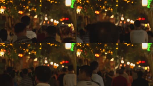 成都锦里街的夜景高清在线视频素材下载