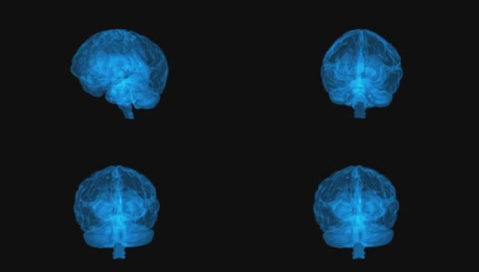 人的大脑在粒子形态中重复运动高清在线视频素材下载