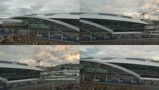 都柏林-日落时国际机场的概述高清在线视频素材下载