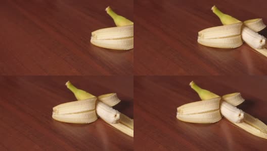 新鲜香蕉木背景。特写镜头。高清在线视频素材下载