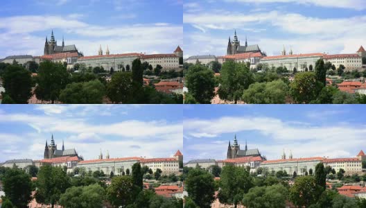 布拉格城堡。捷克共和国。时间流逝。高清在线视频素材下载