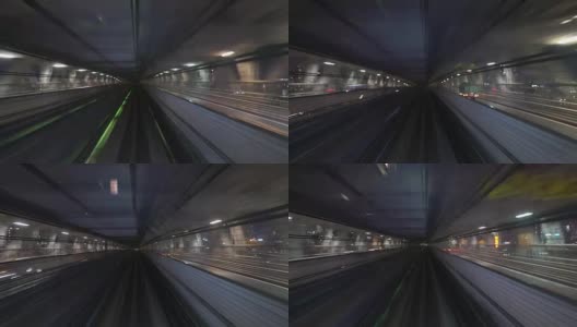 延时:在日本东京乘坐单轨火车高清在线视频素材下载