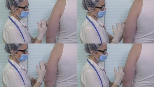 女护士给男病人注射高清在线视频素材下载