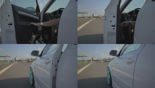 关上驾驶室门的高清照片高清在线视频素材下载