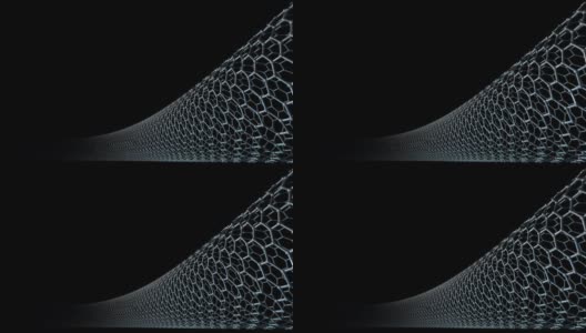 碳纳米管结构，六角形3d高清在线视频素材下载