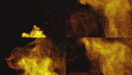 金色粒子烟雾循环动画高清在线视频素材下载