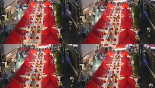 曼谷的街头小吃和中国新年庆祝活动高清在线视频素材下载