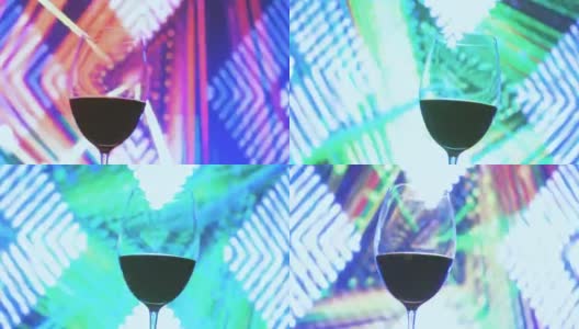 派对上的酒杯和葡萄酒高清在线视频素材下载