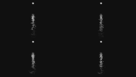 孤立的黑白月光在水面上。高清在线视频素材下载