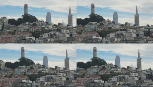 旧金山新崛起的市中心天际线高清在线视频素材下载