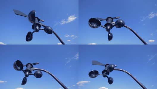 风力涡轮机螺旋桨的高速旋转高清在线视频素材下载