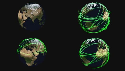 地球旋转的动画高清在线视频素材下载