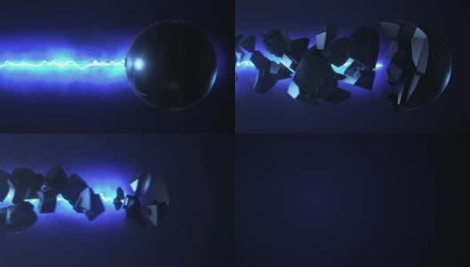 蓝色激光会破坏球体高清在线视频素材下载