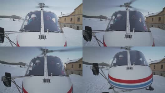 直升机准备起飞高清在线视频素材下载