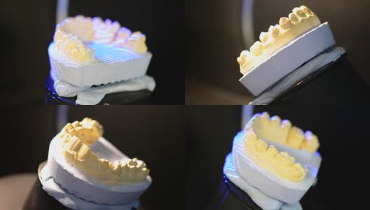 3D扫描人类牙齿模型的特写高清在线视频素材下载