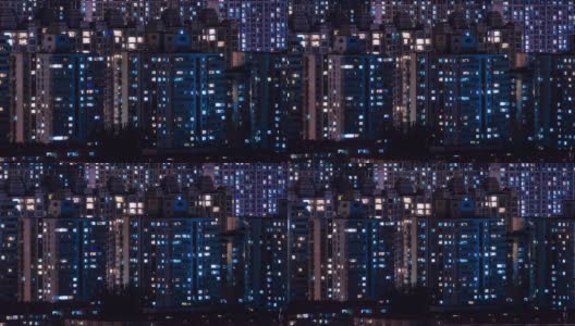 T/L ZO晚上的住宅区/北京，中国高清在线视频素材下载
