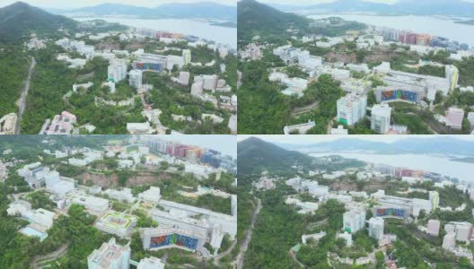 香港中文大学/中大无人机拍摄高清在线视频素材下载