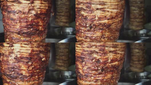 传统土耳其烤肉串或金属烤肉串高清在线视频素材下载