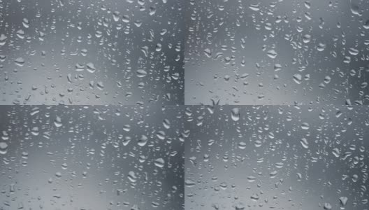 雨滴从窗户上落下高清在线视频素材下载